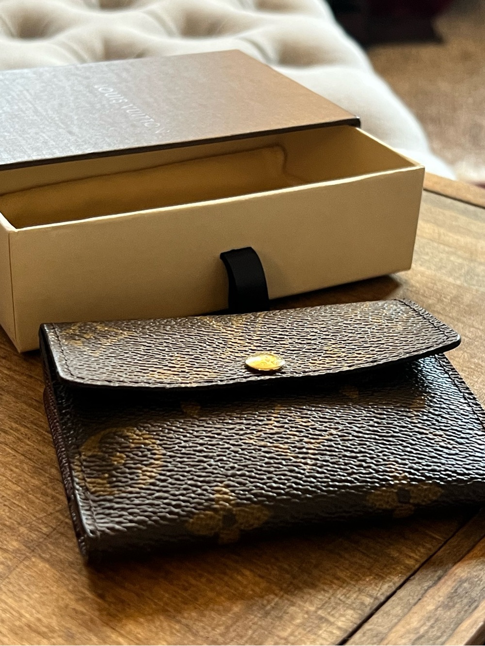 Louis Vuitton Monogram compact snap wallet, made in France. With the box - Picture 4 of 16